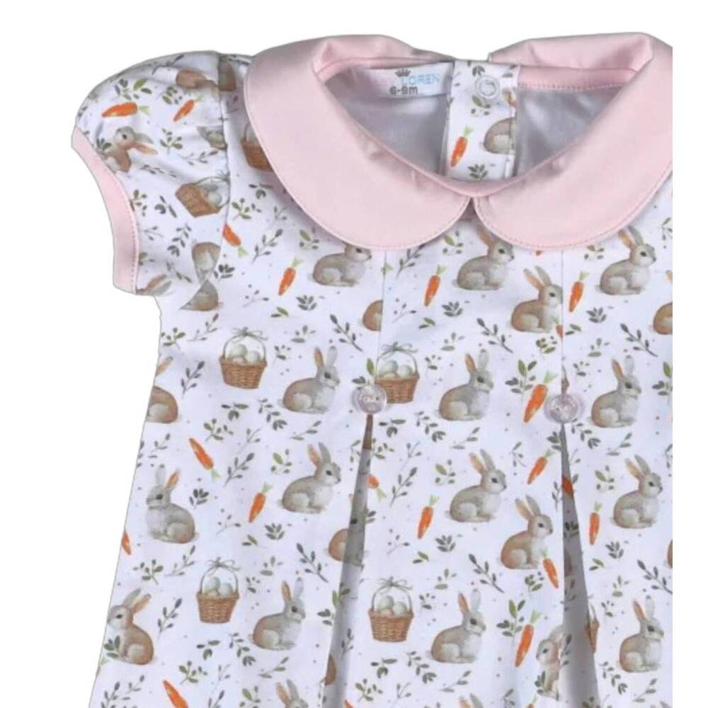 NEW BABY LOREN baby's little hoppers bubble romper in pink multi